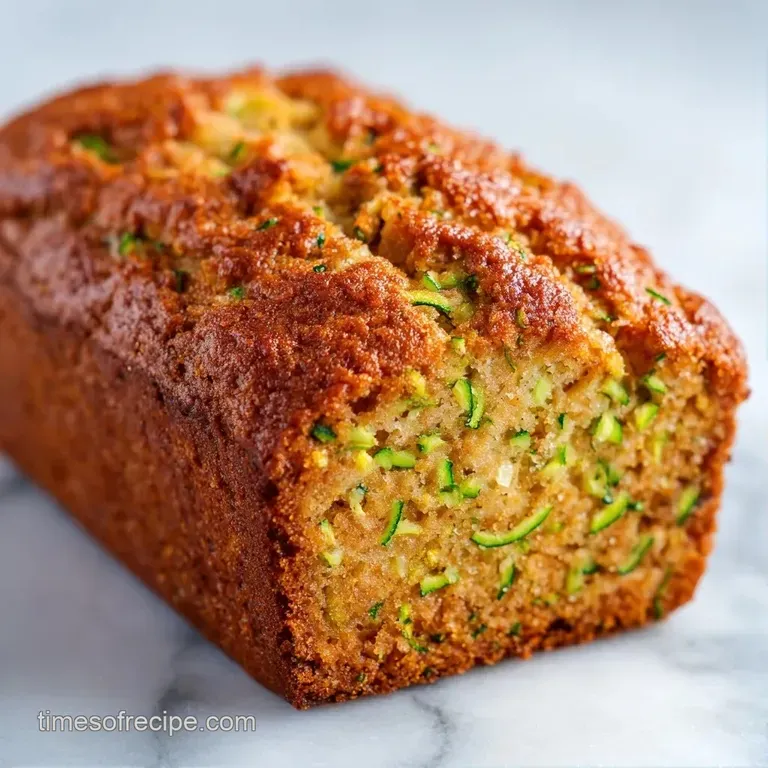 A thick slice of moist spiced bread on a white ceramic plate, topped with a pat of melting salted butter.