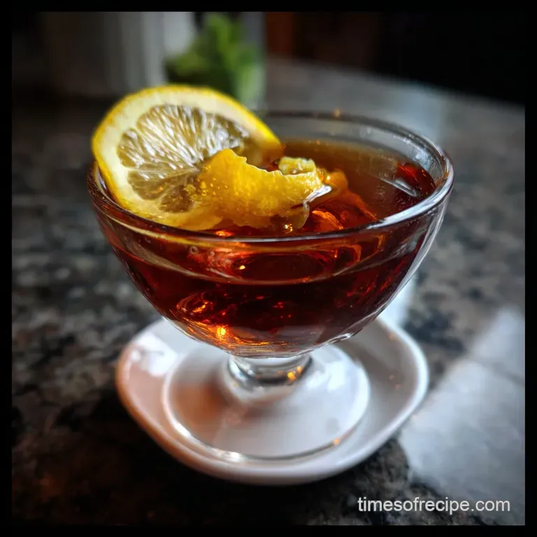 Hanky Panky Cocktail: the Classic Gin Aperitivo presentation