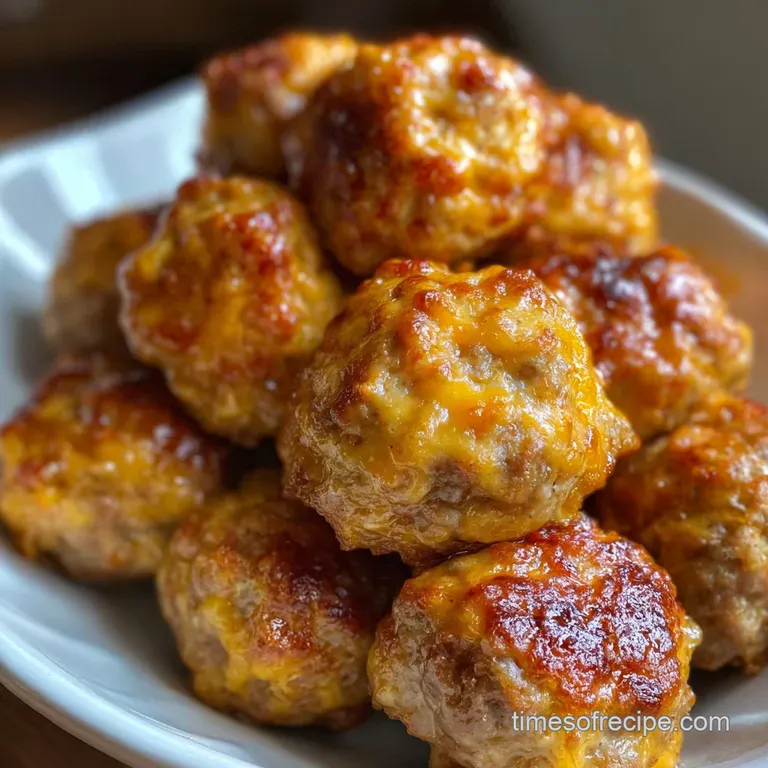 Sausage Balls: the Classic Cheesy Bite presentation