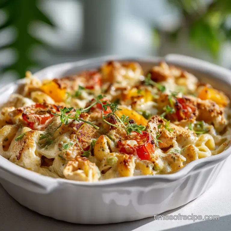 Crazy Good Chicken Pasta Casserole