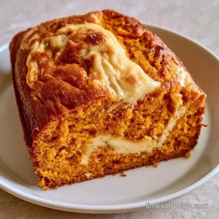 A slice of moist orange cake with velvety white swirls on a white ceramic plate beside a crisp linen napkin.