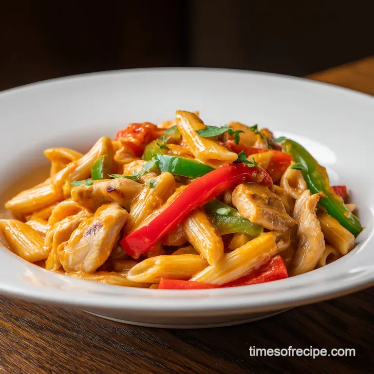 A white ceramic bowl filled with creamy pasta and seared chicken, topped with fresh parsley and cracked black pepper.
