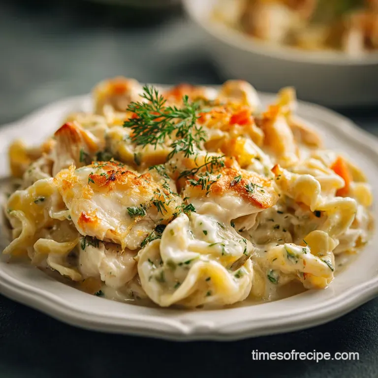 Easy Creamy Chicken Noodle Casserole