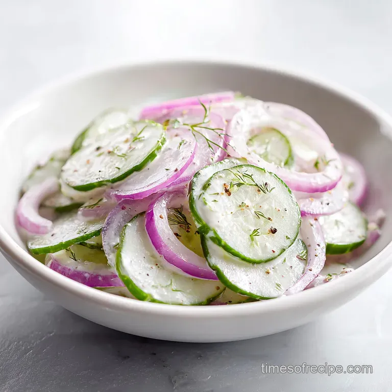 Creamy Cucumber Salad: Fresh and Tangy