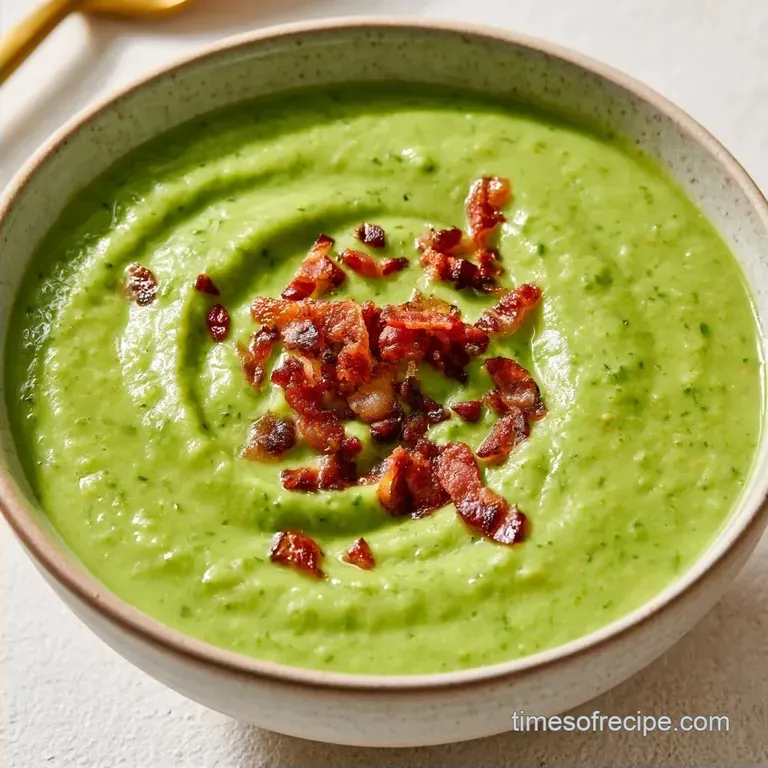 Creamy Green Bean Soup with Smoked Bacon