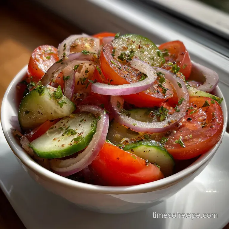 Cucumber Tomato Onion Salad: No More Watery Mess