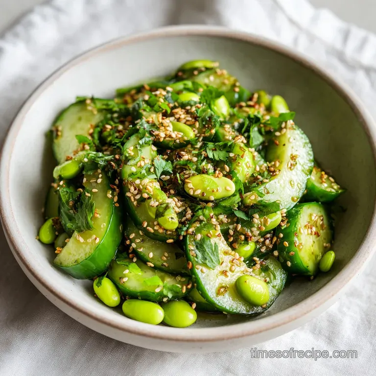 Crispy Cucumber Edamame Salad with Sesame: Zesty & Fresh