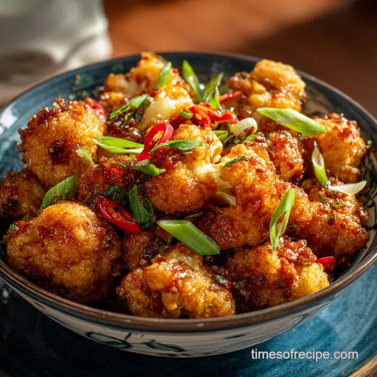 Gobi Manchurian: Master the Crispy Indo-Chinese Cauliflower Recipe presentation