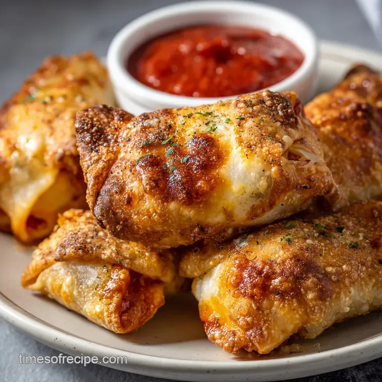 Crispy Air Fryer Pizza Rolls: Garlic Herb Finish