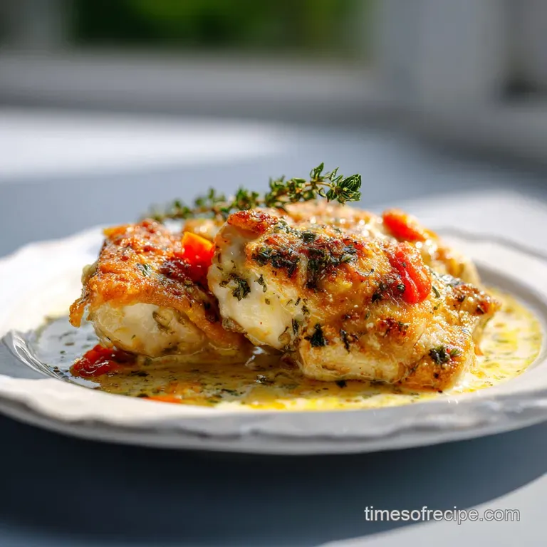 Plump, juicy chicken pieces nestled on fluffy rice, garnished with vibrant green parsley.