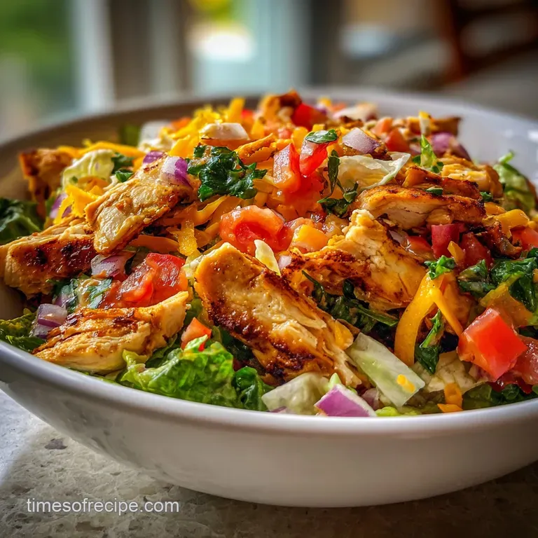 Easy Chicken Taco Salad with Charred Chicken