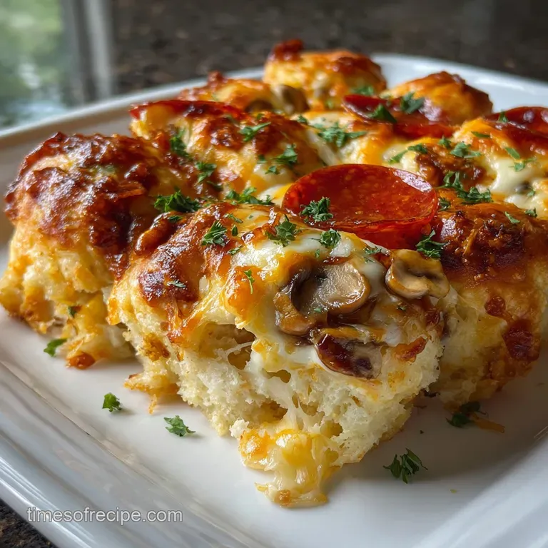 Easy Pizza Biscuit Casserole: Flaky Layers