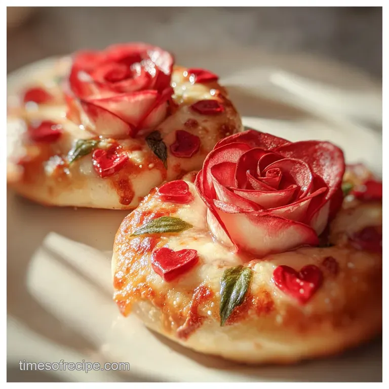 Easy Pizza Rose with Pepperoni for Valentines Day