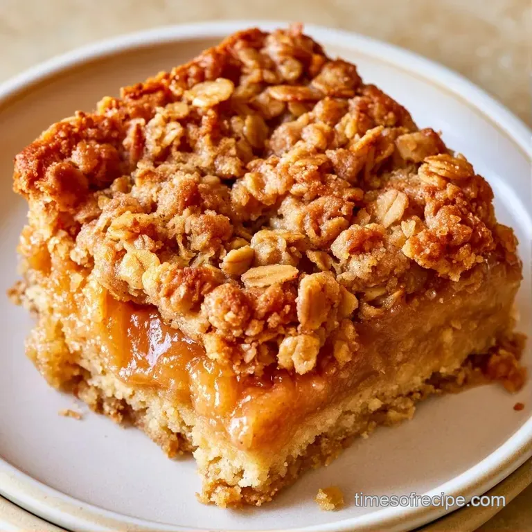 Stack of moist cinnamon-spiced squares on a white marble slab, garnished with a dusting of cinnamon and apple slices.