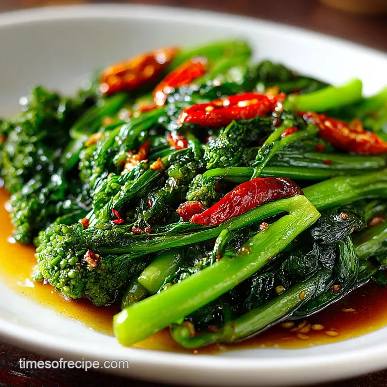 Gai Lan Chinese Broccoli with Classic Oyster Sauce (Restaurant Style)