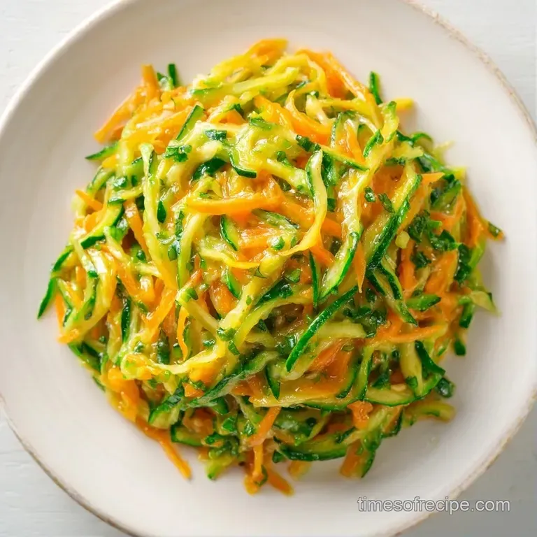 Neatly stacked green zucchini rounds with shimmering garlic oil and fresh herbs on a minimalist matte black platter.