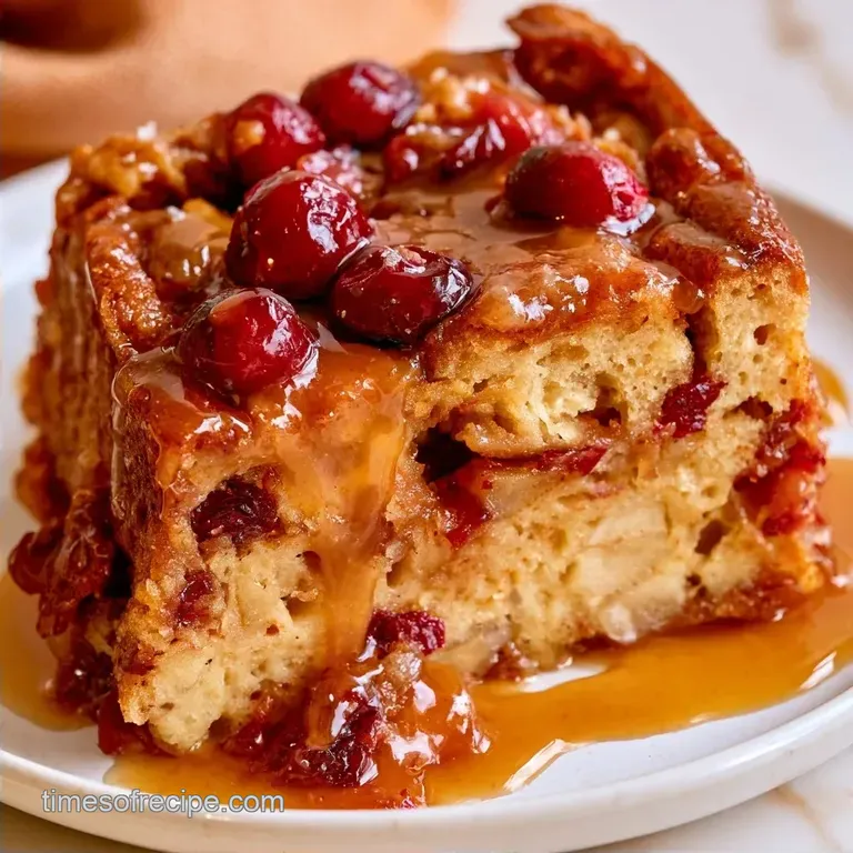 Grammas Apple Bread Pudding with Caramel Sauce