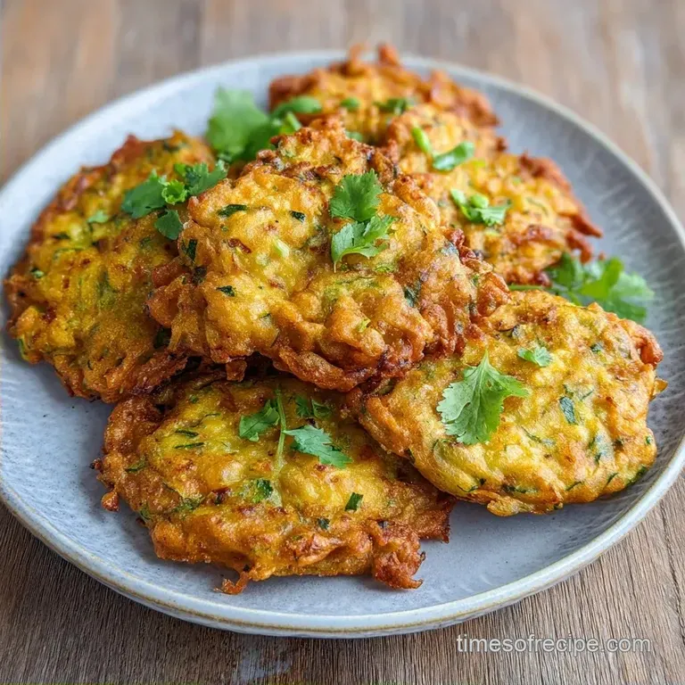 Grated Zucchini Pakoda: Ultra-Crispy