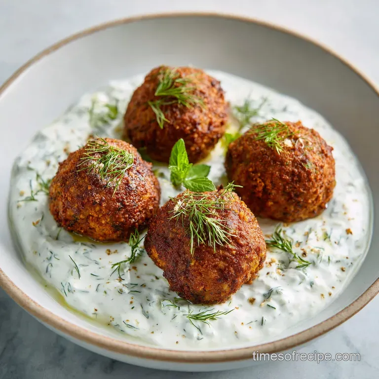 Greek Chicken Meatballs Recipe Tzatziki