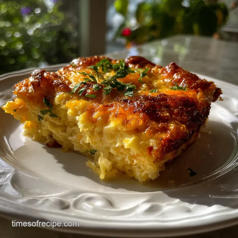 Egg Casserole Recipe with Hashbrowns and Cheese