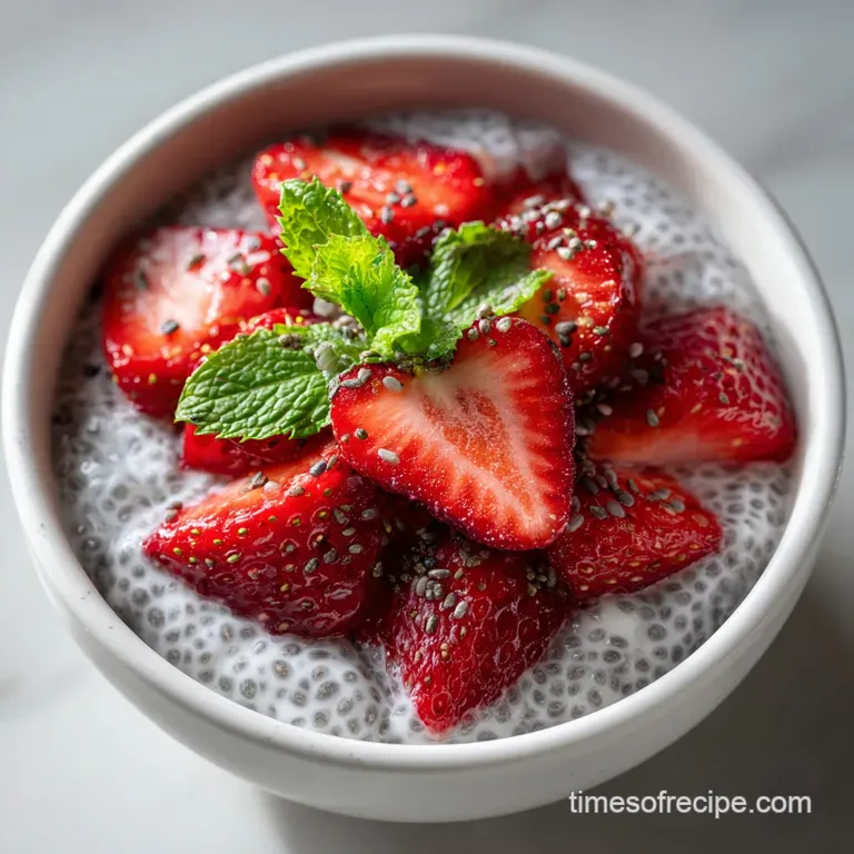 Elegant parfait glass filled with layered chia pudding, fresh fruit, and toasted nuts. A healthy and visually stunning des...