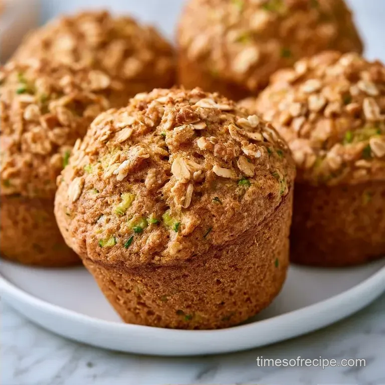 Healthy Zucchini Muffins with Oats