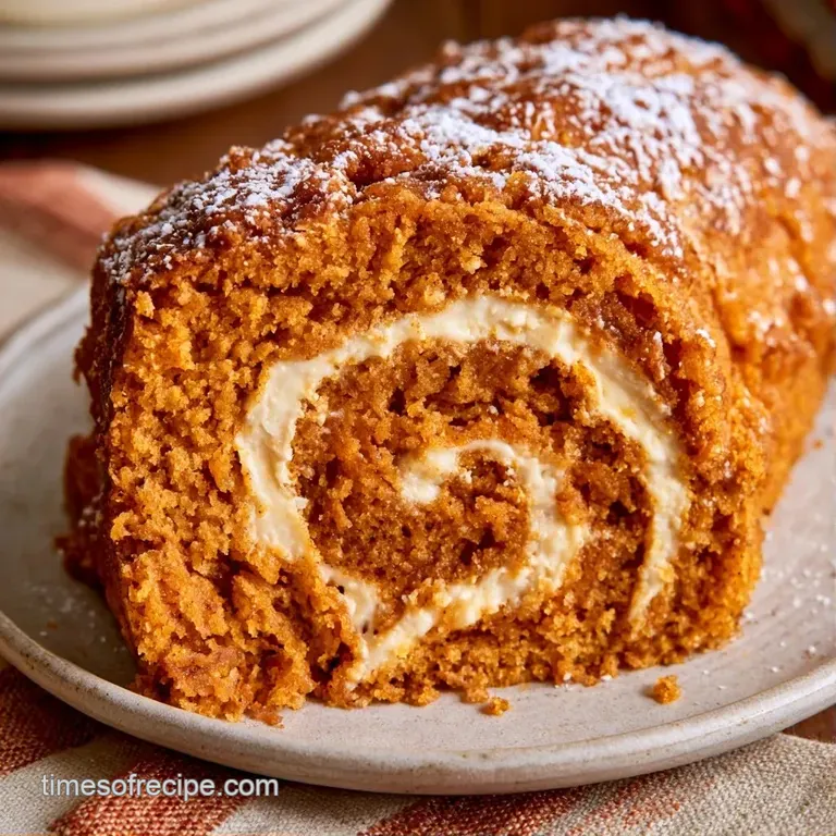 Slices of orange sponge cake with a creamy white swirl, plated on a dark slate with a hint of cinnamon.