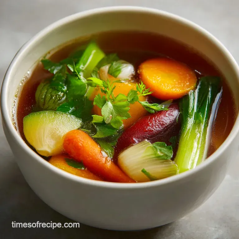 Homemade Vegetable Broth: Savory and Concentrated