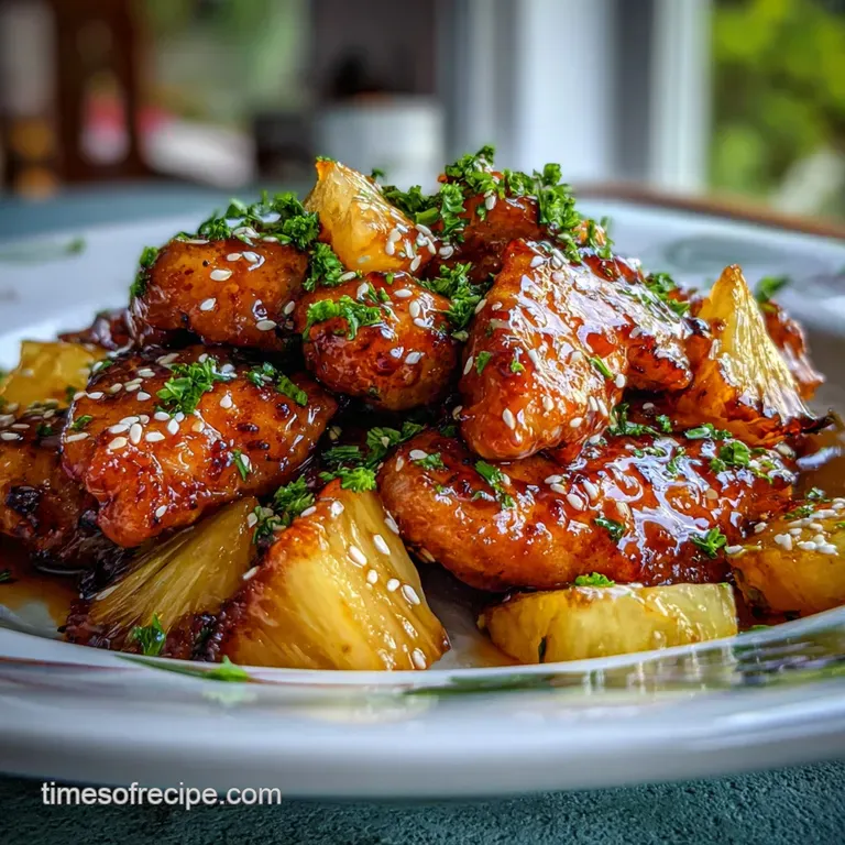 Honey Garlic Pineapple Chicken Recipe Made with Pantry Staples