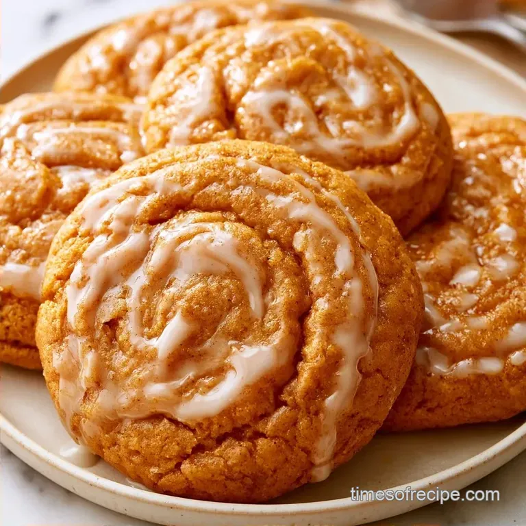 Soft Iced Pumpkin Cookies