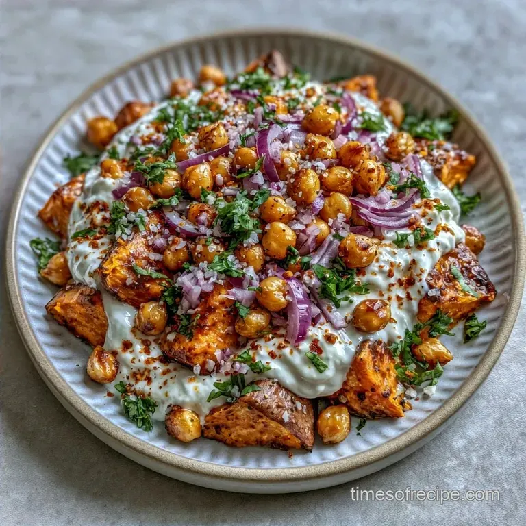 Indian Loaded Sweet Potatoes with Greek Yogurt