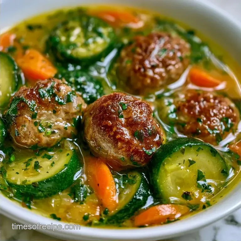 Homemade Italian Zucchini Soup with Sausage