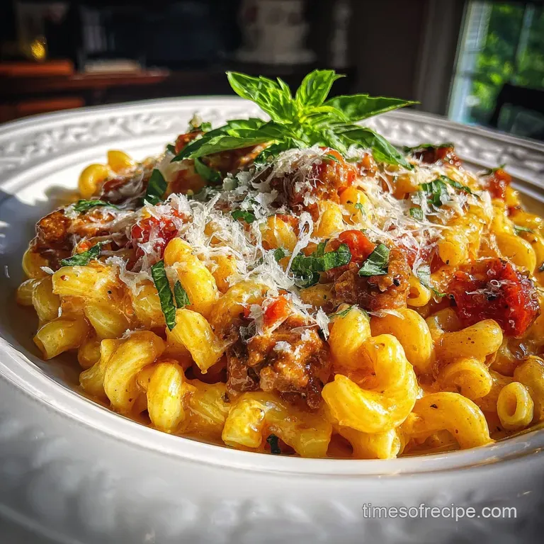 Creamy, golden casserole scoop on a white plate, steam rising, with a fresh green garnish adding a pop of color.