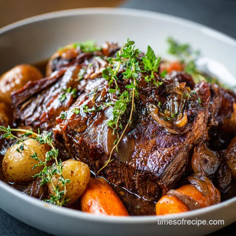 Slow Cooker Lazy Roast: Fork Tender Beef