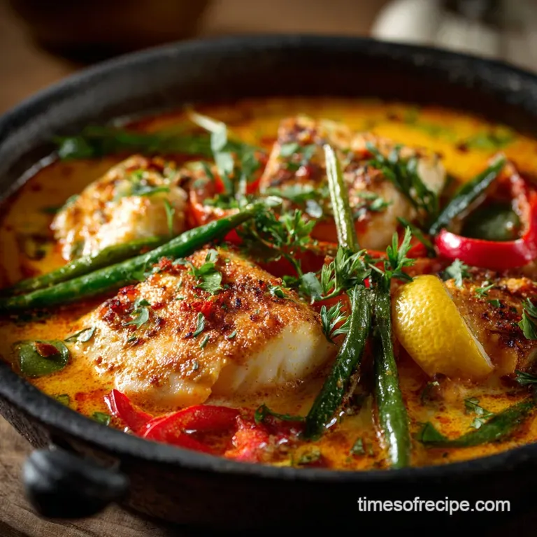 Brazilian Diet Recipe: Sunshine Moqueca with Lean Cod and Shrimp presentation