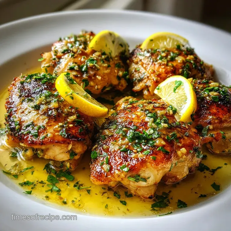 Lemon Garlic Butter Chicken Thighs Recipe