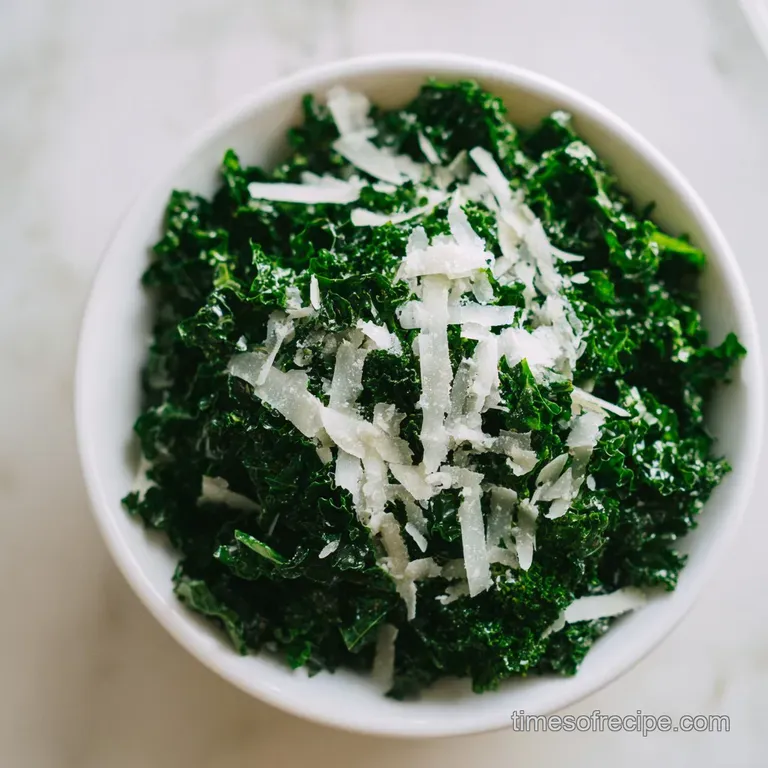 A bright green salad in a white ceramic bowl, topped with curls of parmesan and a sprinkle of lemon zest.