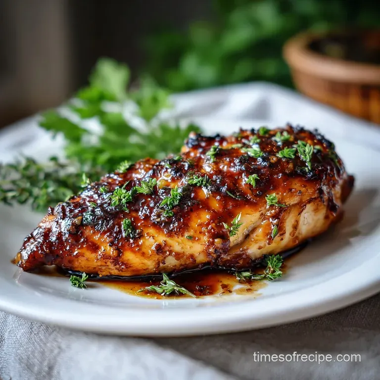 Tender chicken bathed in a vibrant orange sauce, elegantly plated and garnished with basil, hinting at a comforting warmth.