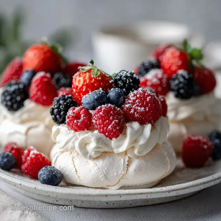 Mini Pavlova with Berries