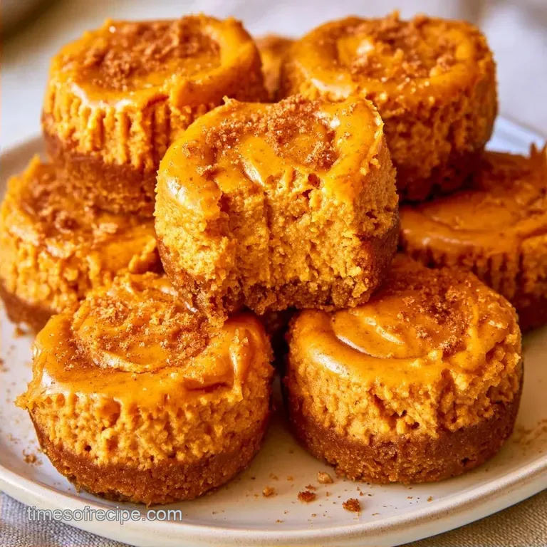 Mini Pumpkin Cheesecakes with Gingersnap Crust