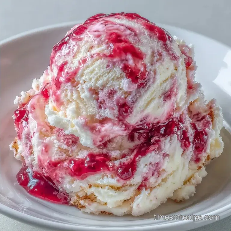 No Churn Rhubarb Jam Ice Cream: Tangy and Silky