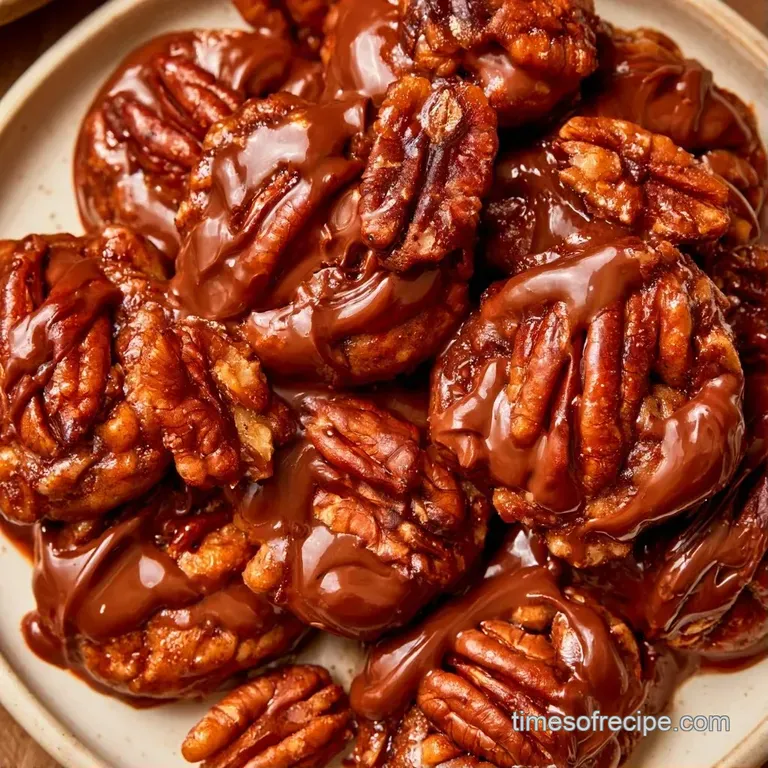Elegant arrangement of golden-brown nut bites on a dark slate board with a swirl of glossy syrup and flakes of salt.
