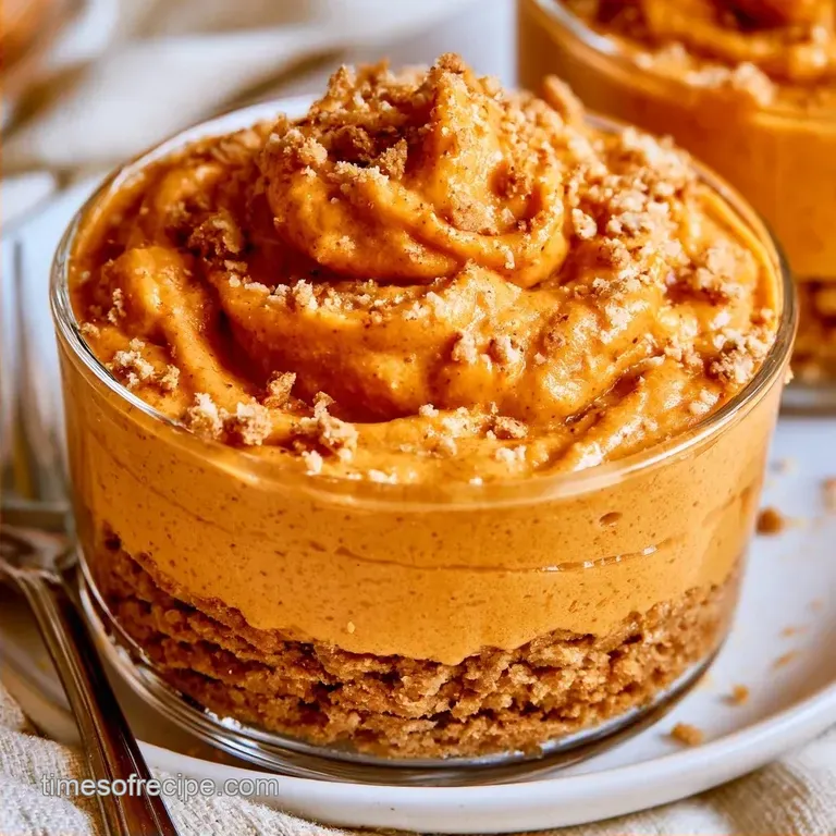 NoBake Pumpkin Pie Cups: Silky Mousse