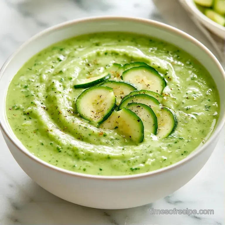 A deep green velvet soup in a white bowl, topped with fresh herbs and served alongside toasted sourdough bread.