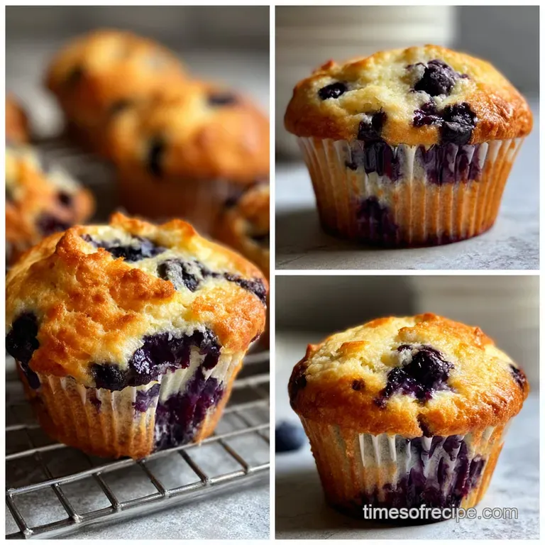 Rustic muffin display: yogurt blueberry muffins sit on a wooden board, dusted with powdered sugar, inviting warmth & comfort.