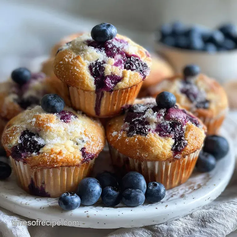 OneBowl Greek Yogurt Blueberry Muffins