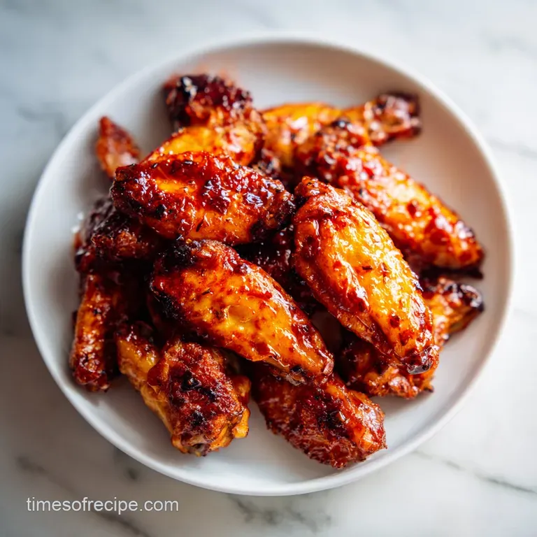 Oven Baked BBQ Chicken Wings with Honey Glaze