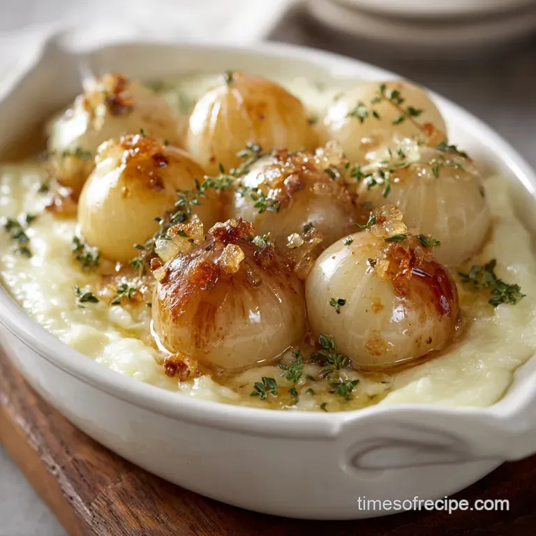 Creamed Onions: Proper British Pearl Onions for the Sunday Roast presentation