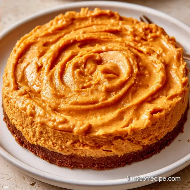 Pumpkin Mousse Cheesecake with Gingersnap Crust