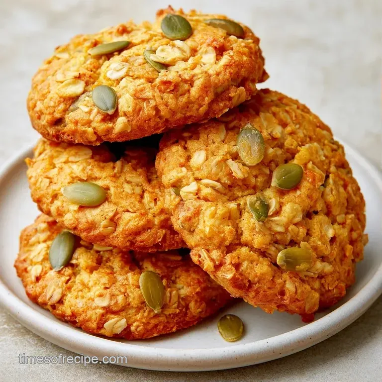 A stack of crisp golden cookies topped with vibrant green seeds on a matte ceramic plate with a linen napkin.